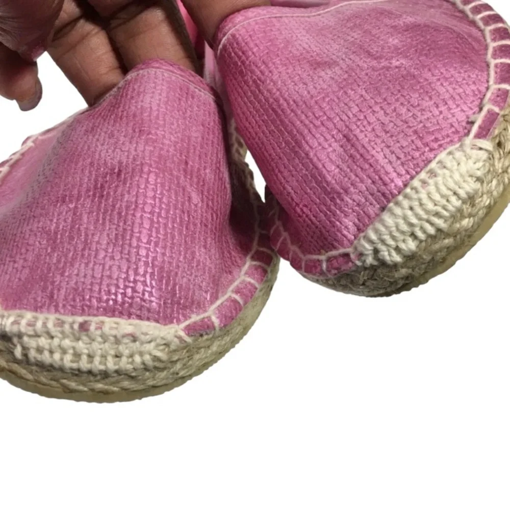 SEVEN 7 Metallic Pink Espadrilles NWOB Sz 6